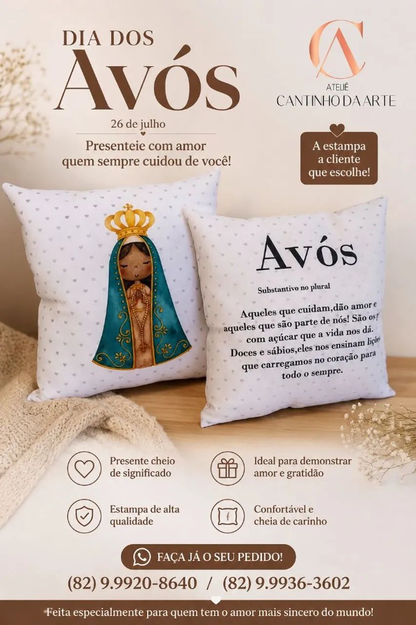 Almofada dia dos avós 