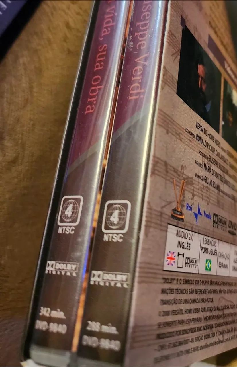 Box Dvd Verdi Sua Vida Sua Obra Versátil 4 DVDs  - Foto 3