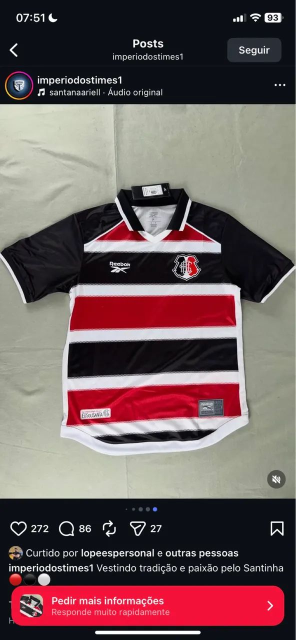 CAMISA DO SANTA CRUZ-CAMISA DE TIME