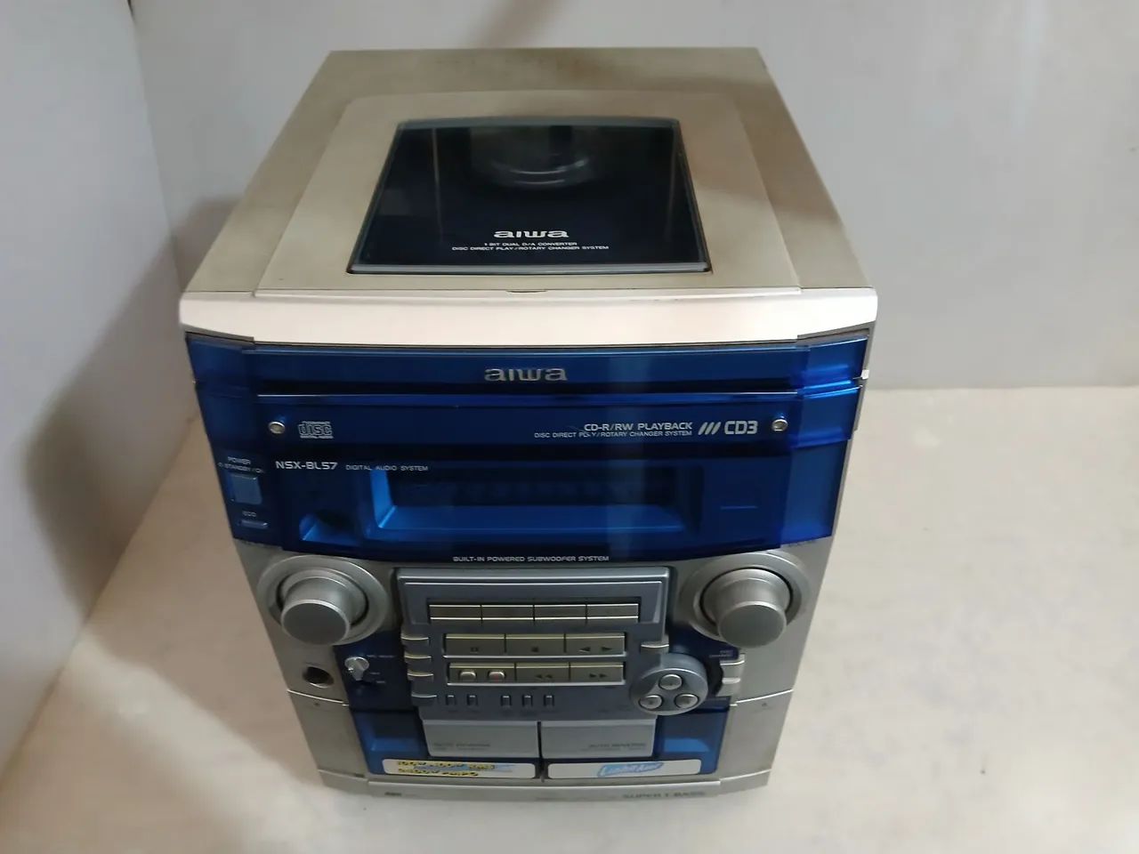 Mini System AIWA NSX BL57 com defeito  - Foto 3