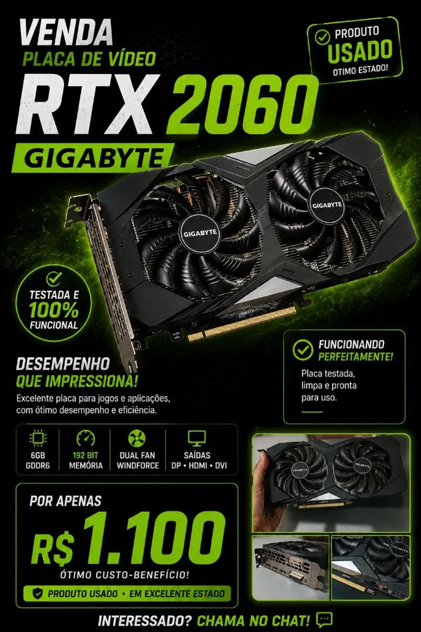RTX 2060 6GB PERFEITA