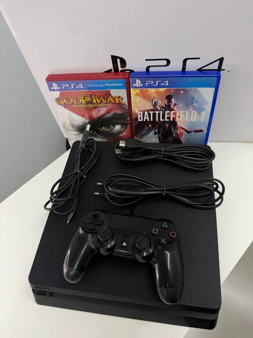 PS4 SLIM 1TB COM CAIXA E 2 JOGOS - Foto 2