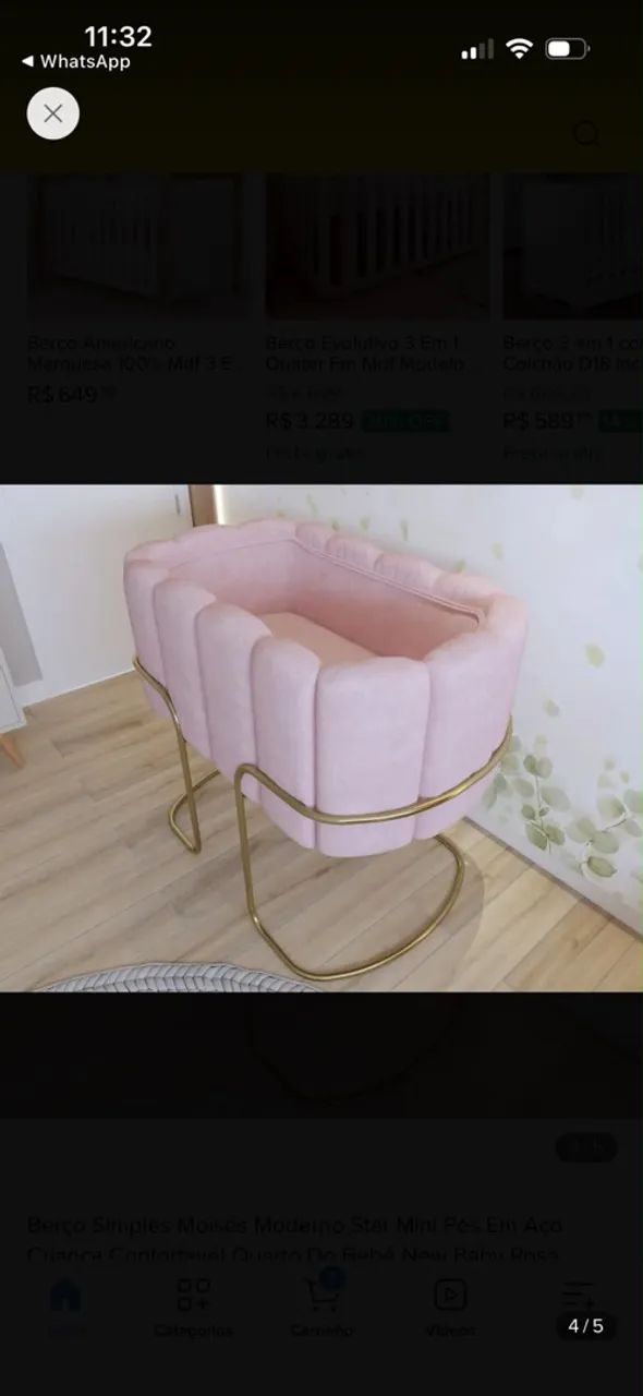 Berço rosa 