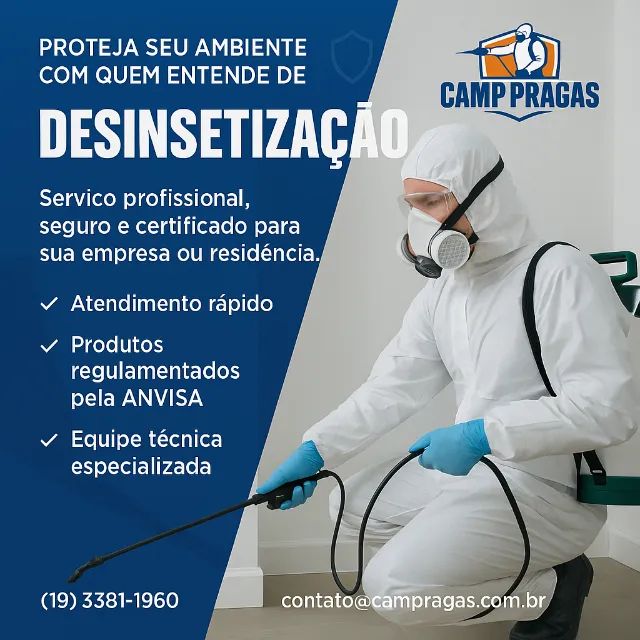 Dedetização (Baratas/Escorpiões/Aranhas/Ratos