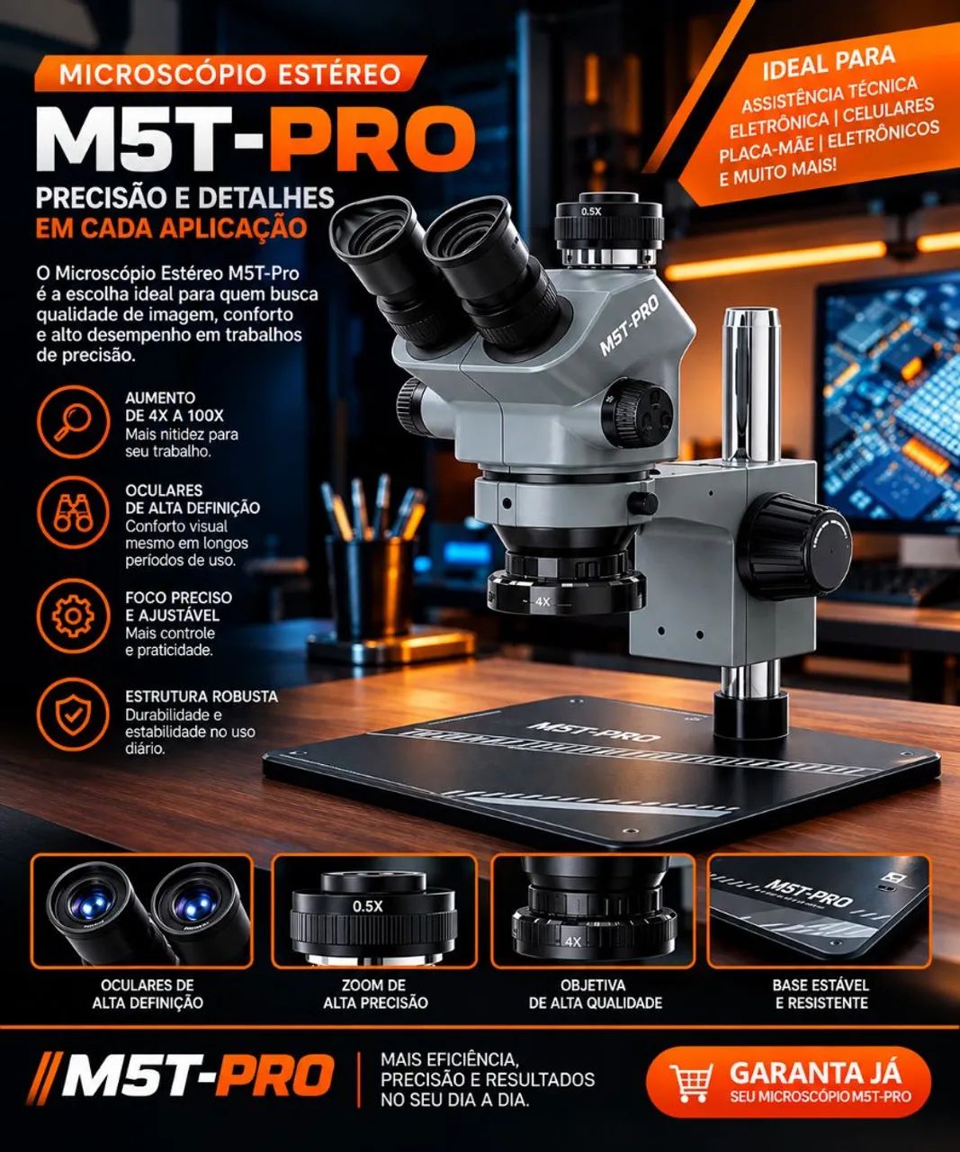 MICROSCÓPIO M5T-PRO  - Foto 2