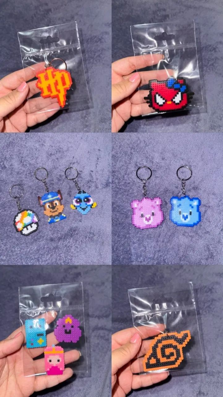 Chaveiros, ímãs e marca páginas de Hama beads(pixel art) - Foto 2