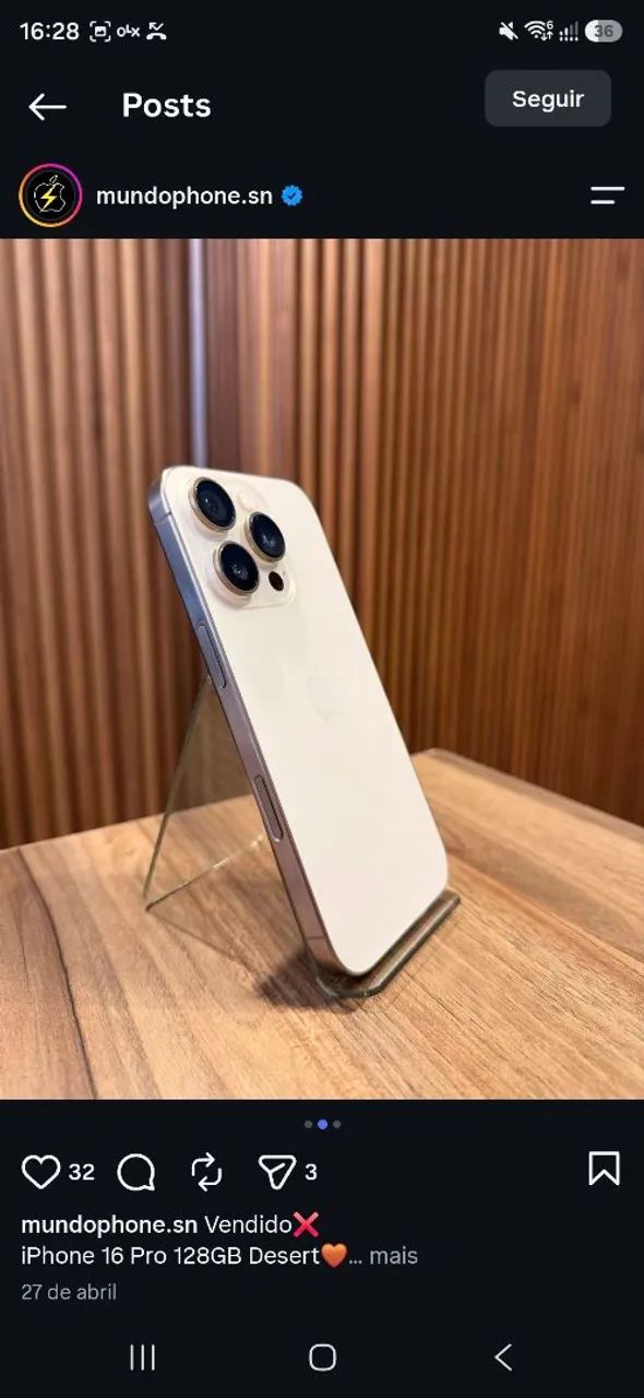 iPhone 16 Pro Max 256 GB ( SEMI-NOVO ) - Foto 2