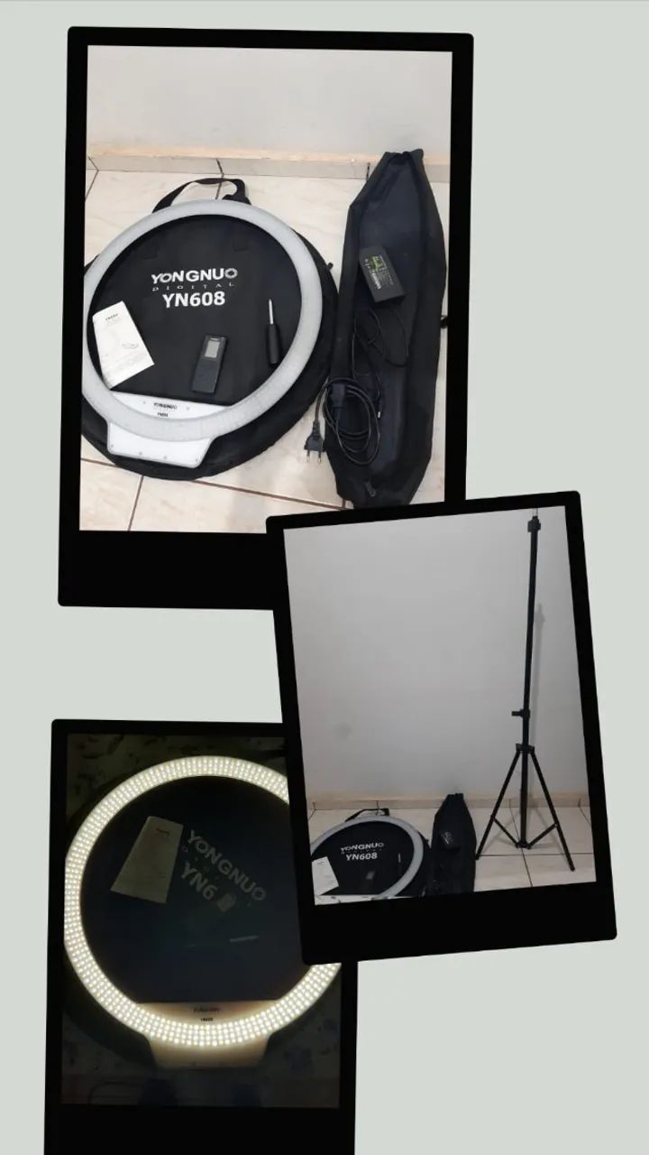 Ring Light Youngnuo Yn608 + Tripe De 2m - Foto 4