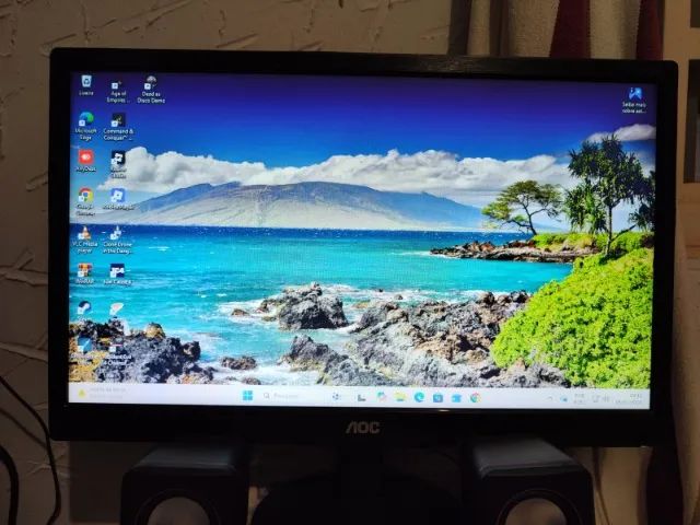 Monitor LED AOC 18,5 Polegadas Modelo: E970SWHNL, Original na caixa - Foto 2