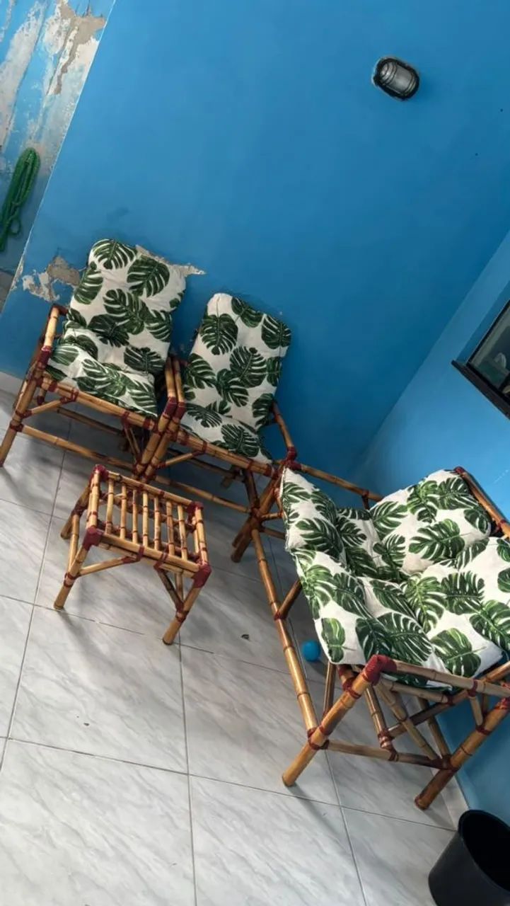 conjunto de móveis para área externa