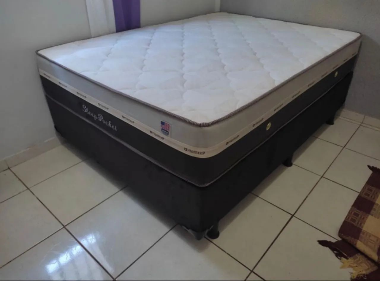 Cama box molas ensacadas casal ate 10c sem juros 