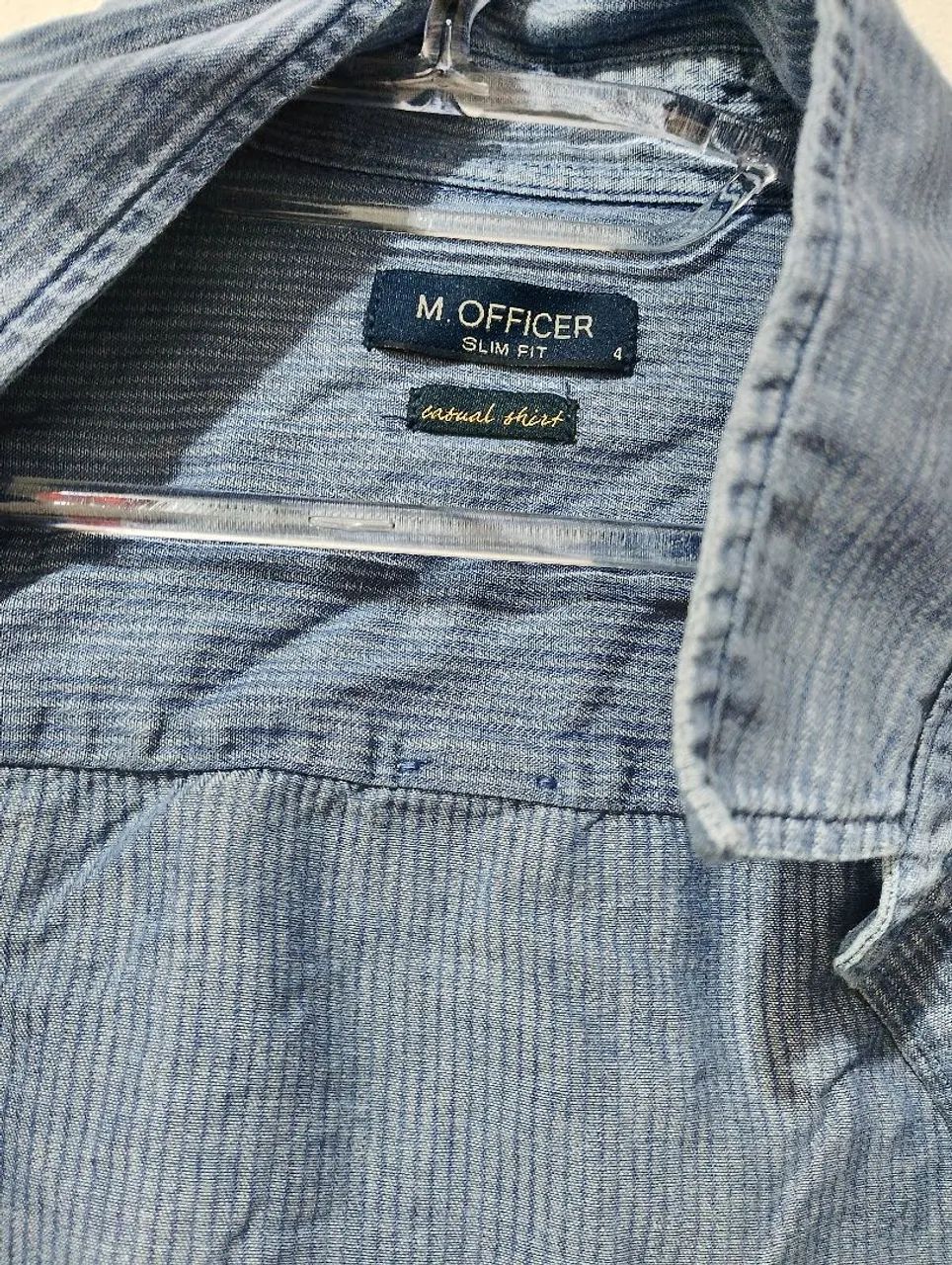Camisa chambray (jeans) ? M. Officer Slim Fit<br> - Foto 2