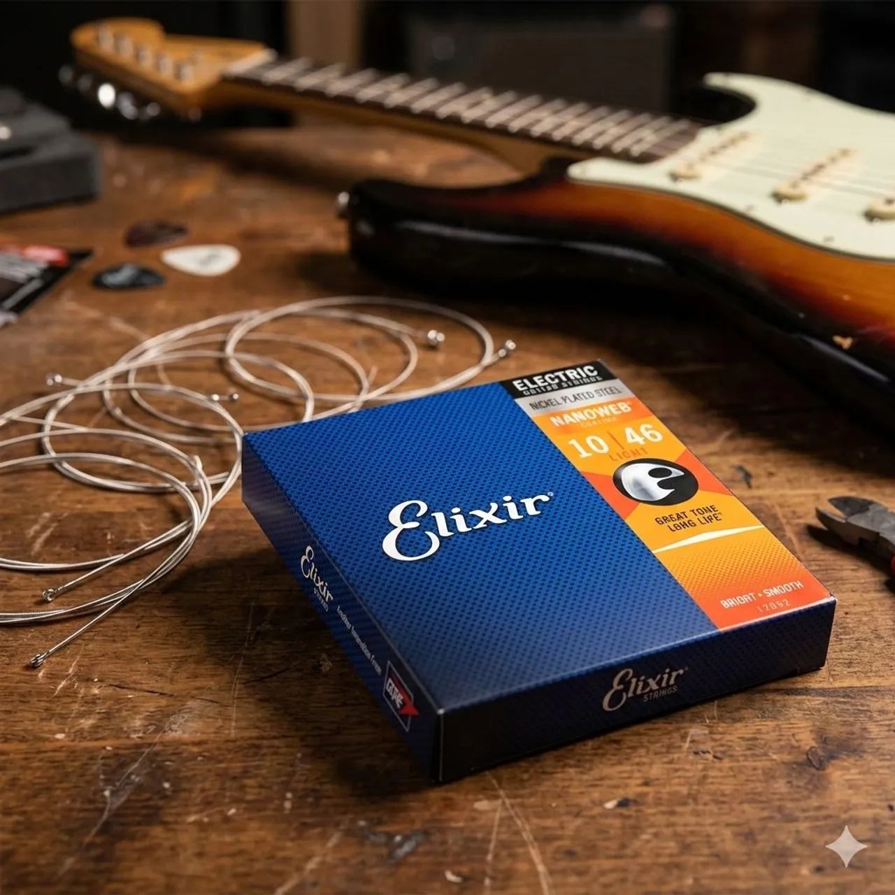Cordas Elixir Nanoweb 010-046 para Guitarra - Originais - Foto 2