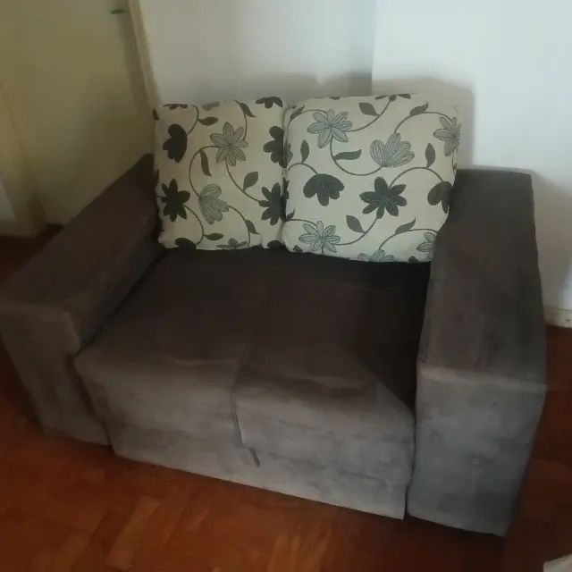 Sofa 2 lugares suede com 2 almofadas - Foto 3