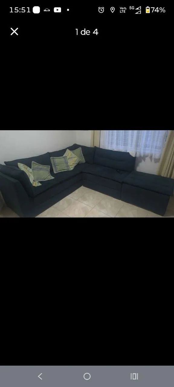Sofá de canto 900 reais e 3 X 