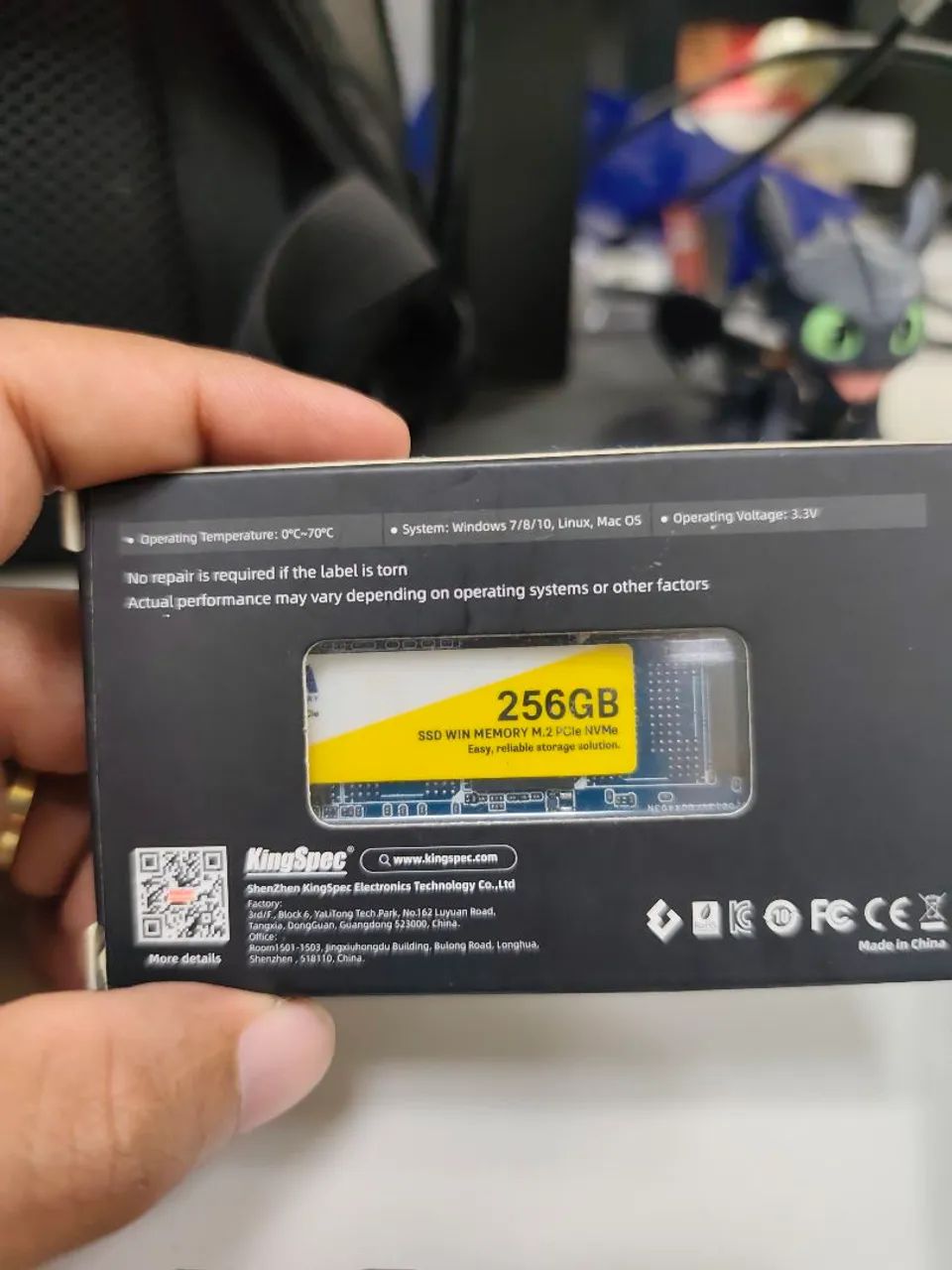 SSD NVME 256gb