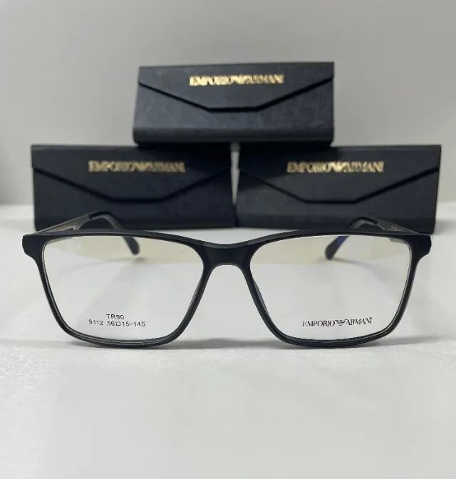 Armação Empório Armani black silver resistente e confortável nova style  - Foto 2