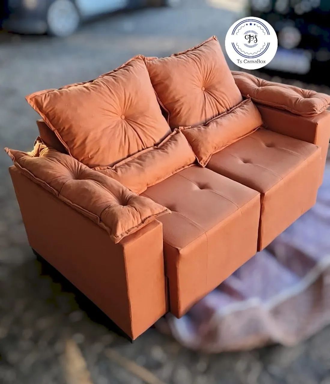 Sofá retrátil confortável e moderno  - Foto 2