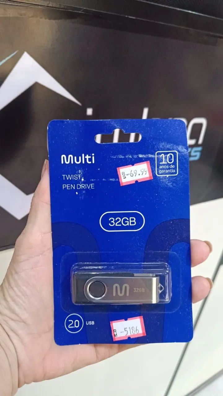 Pen Drive Twist 32GB USB com Leitura até 10MB/s e Gravação até 3MB/s Pendrive Loja Coimbra