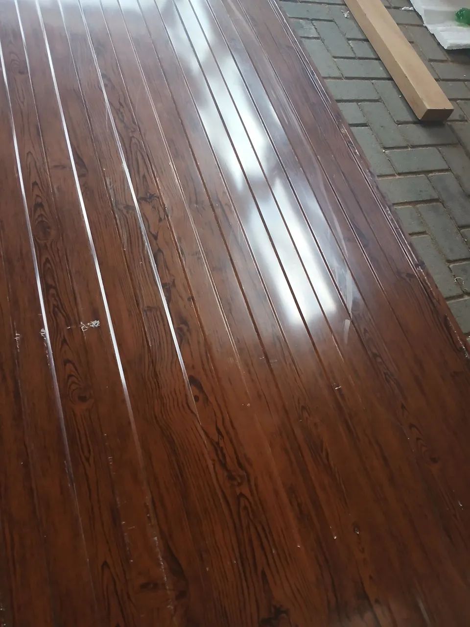 Telha sanduiche nova com forro amadeirado  - Foto 2