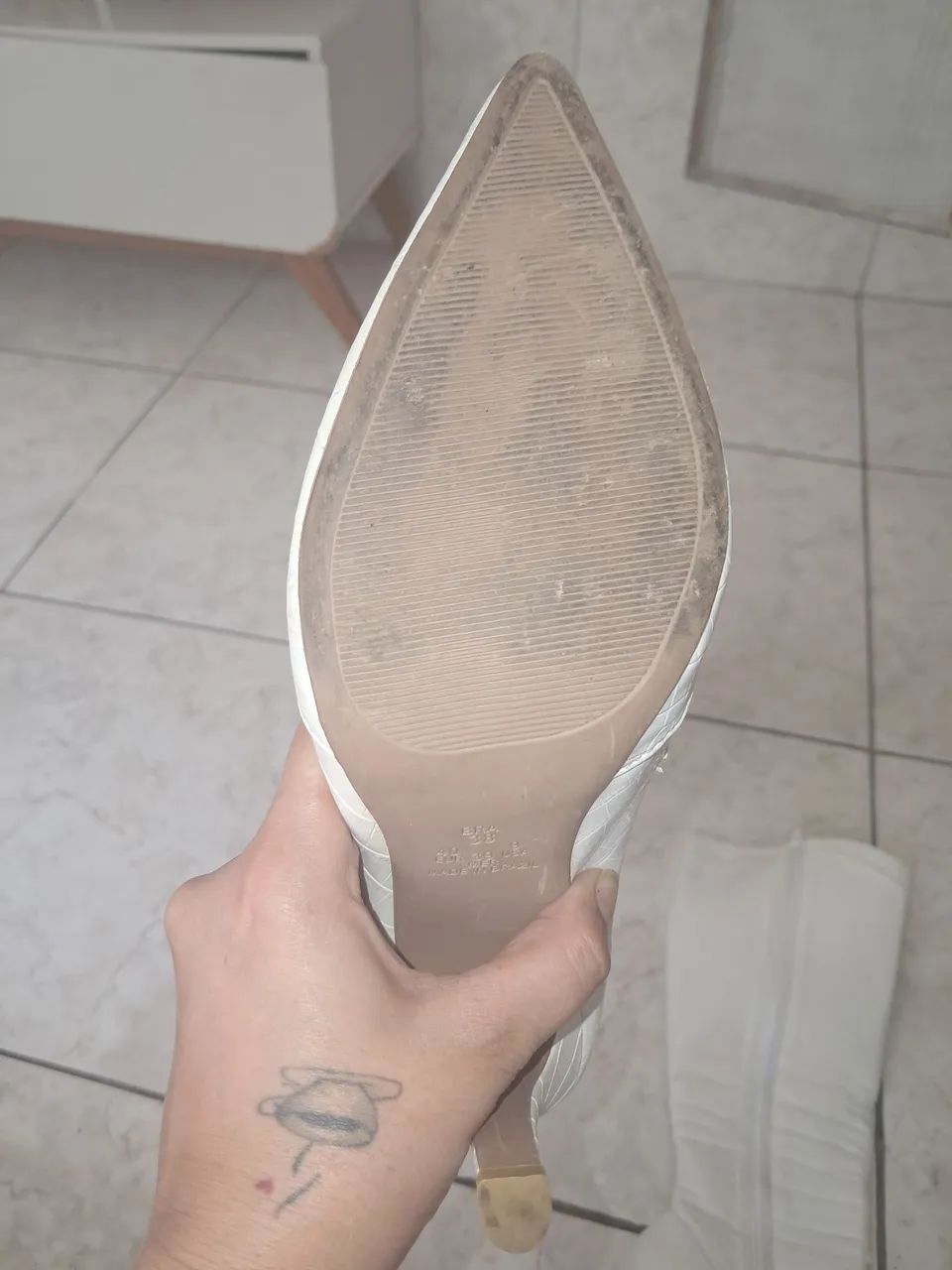 Bota Branca / cano alto - Foto 4
