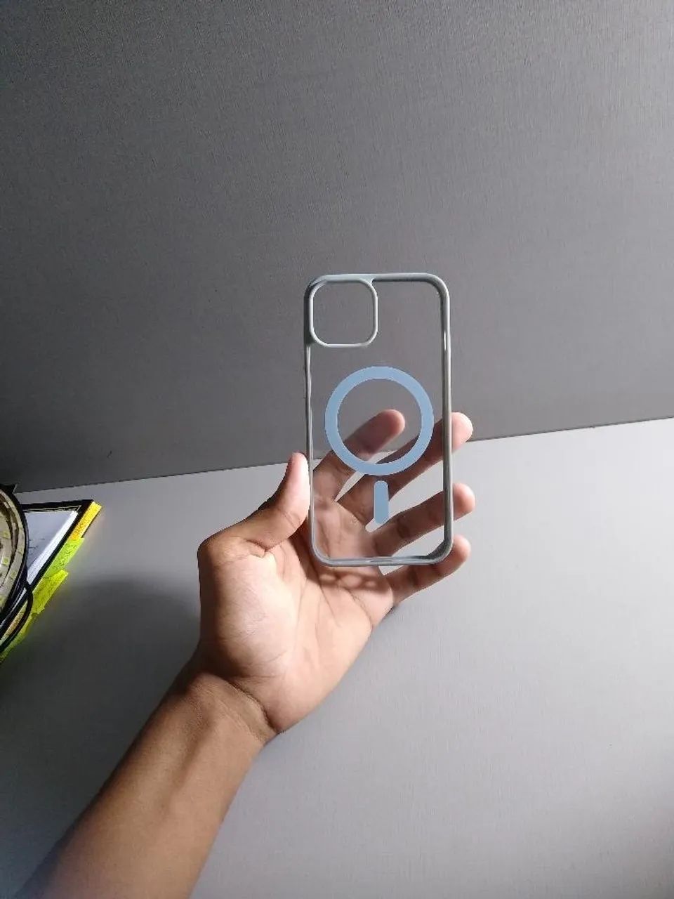 Capinha IPhone 13 - Transparente e Azul