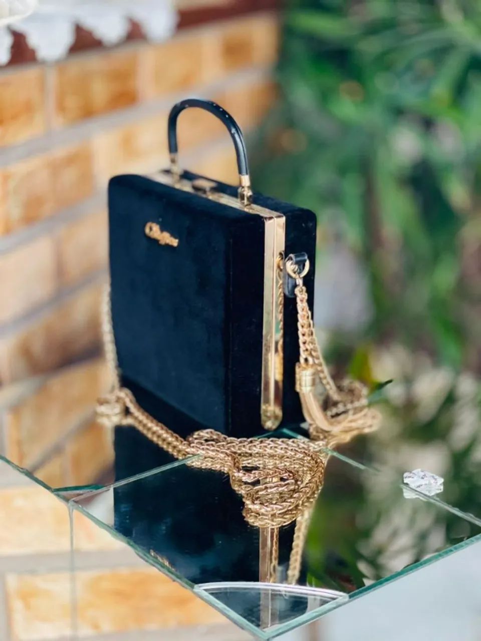 Bolsa preta Carmen Steffens baú  - Foto 4