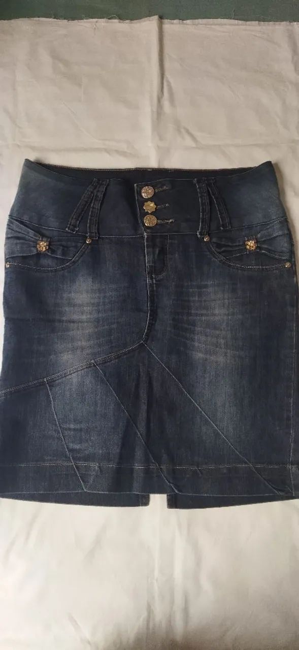 Saia jeans.