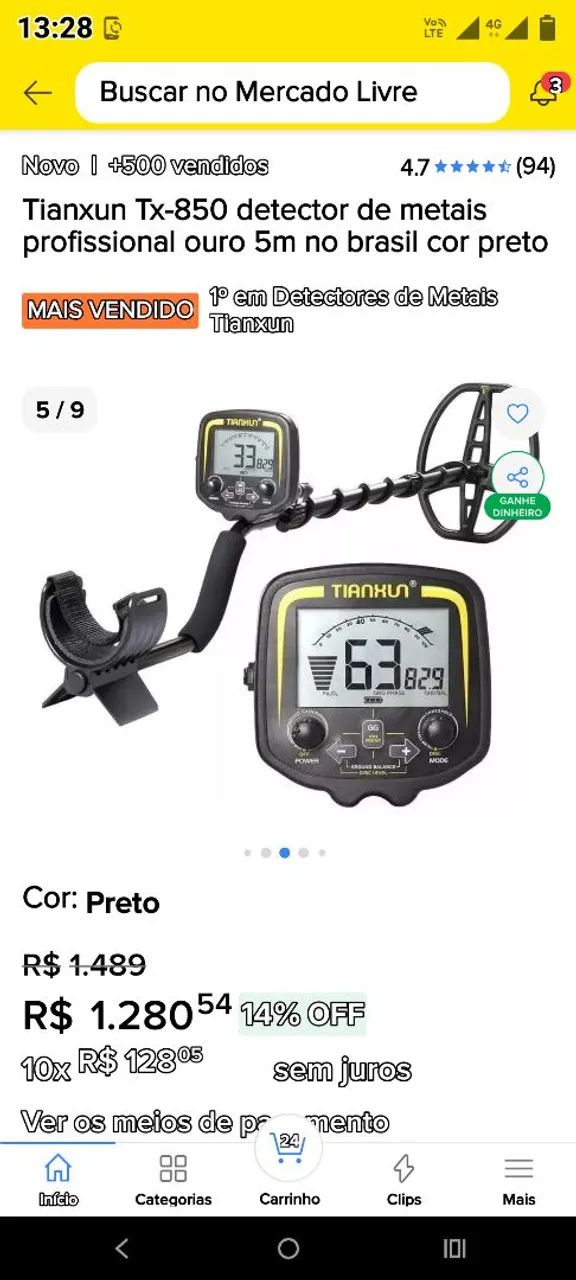 Detector ouro e prata