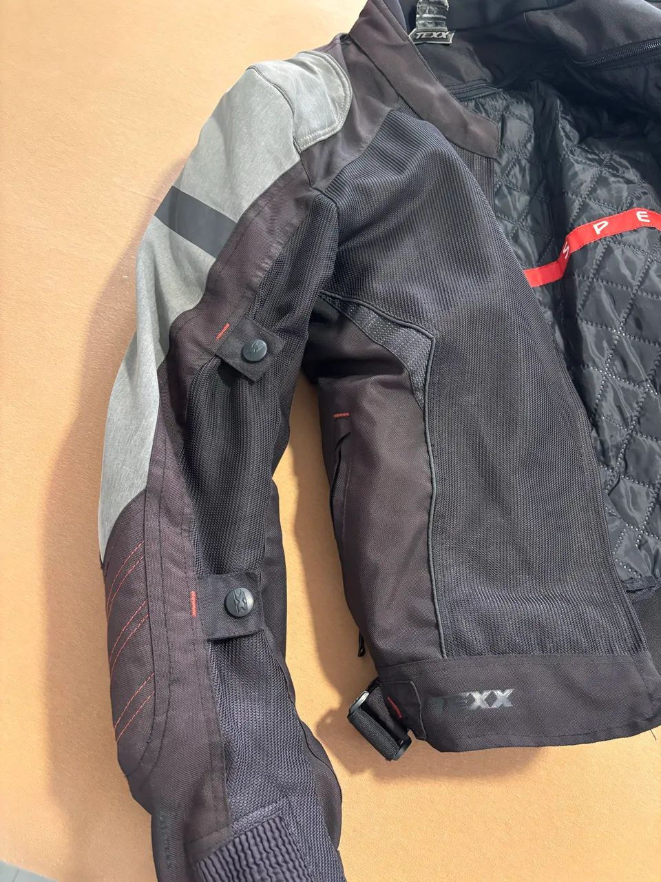 Jaqueta de Motociclista Texx Four Season Preta e Cinza loop