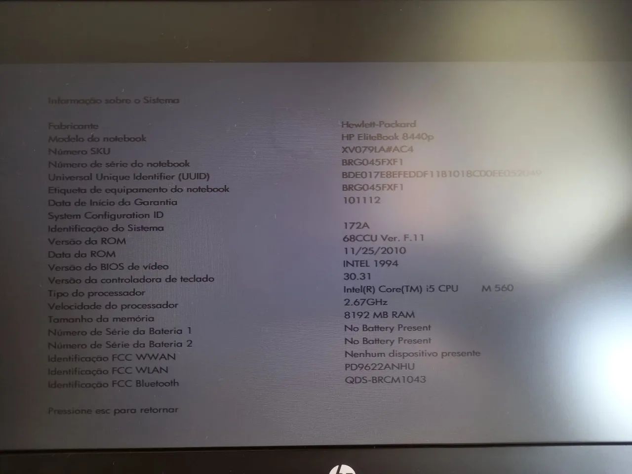 Notebook HP-NB01 Core i5 *Sem Bateria  - Foto 4