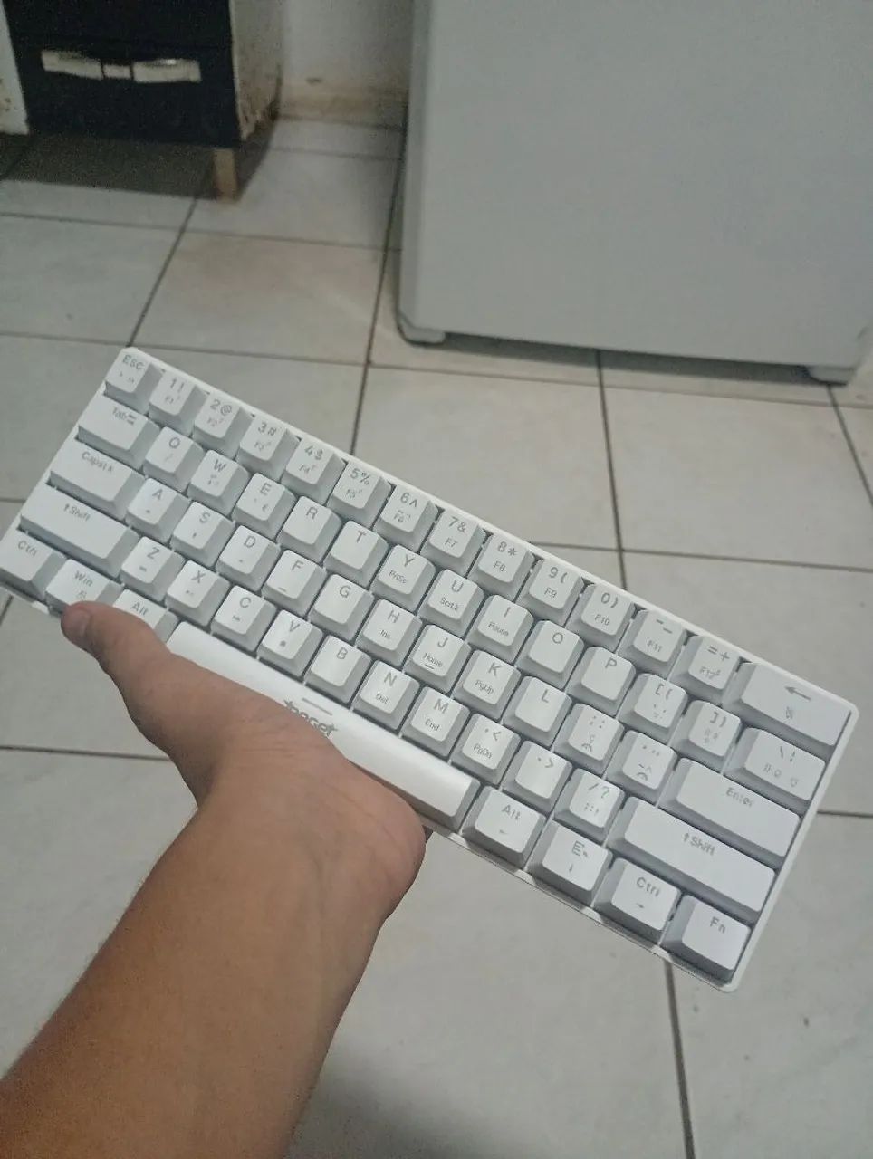 Teclado mecânico 60% Swift azul com 17 tipos de leds