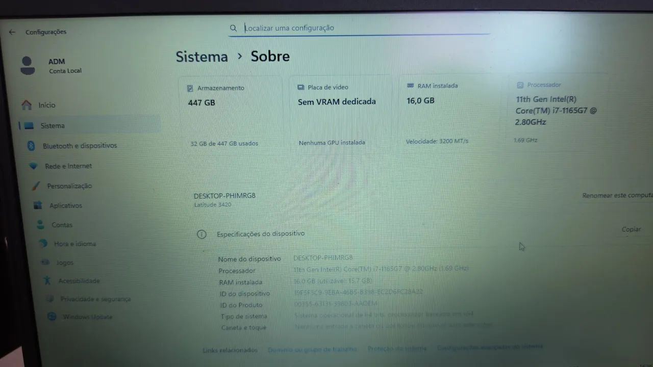 Notebook Dell 3420 I7 16GB 500SSD - Foto 3
