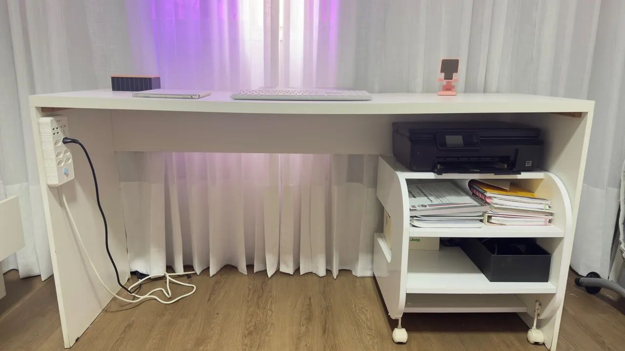 mesa estudo com criado mudo  - Foto 3