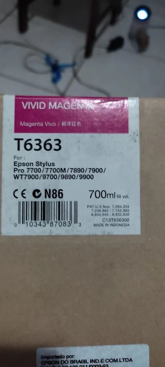 1 Cartucho de tinta T6363 Magenta impressora EPSON