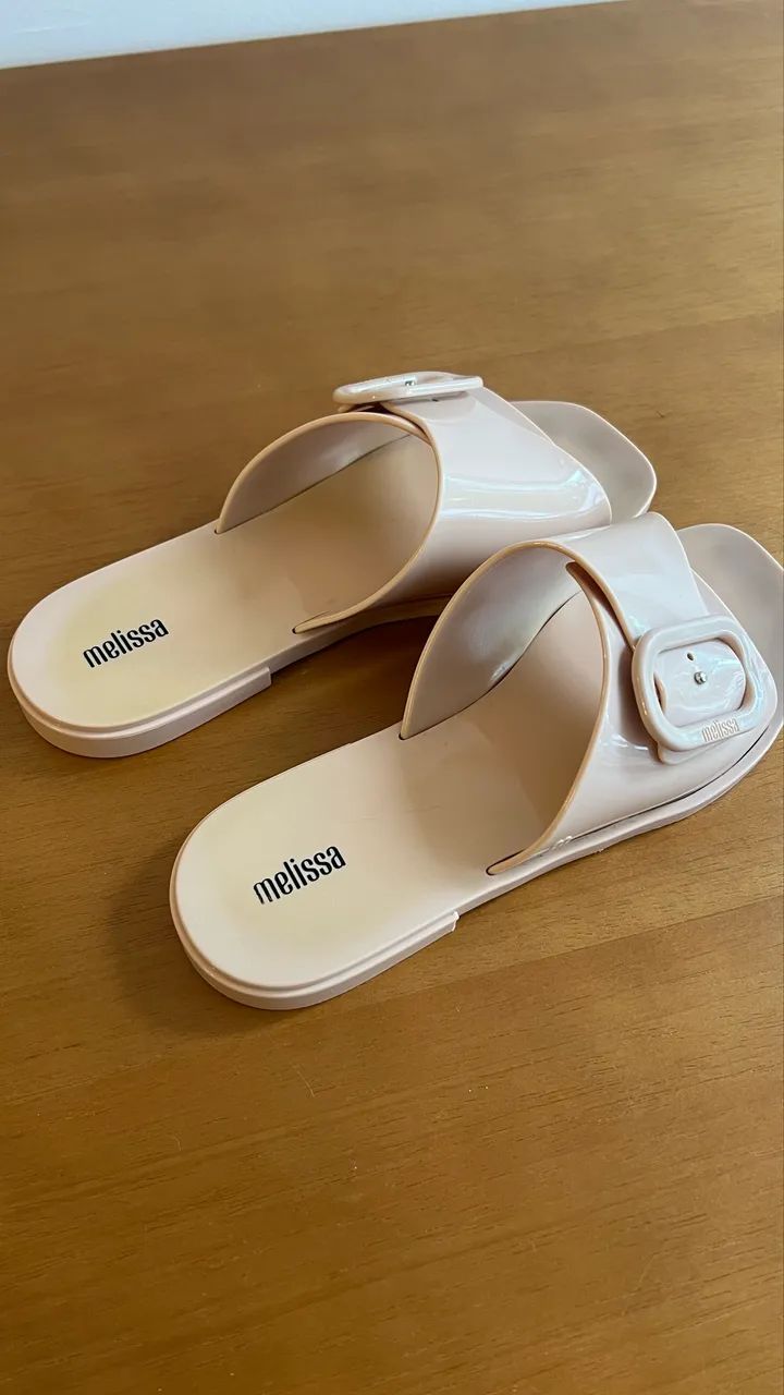 Melissa Slide Rosa/Nude com Fivela - Tamanho 38