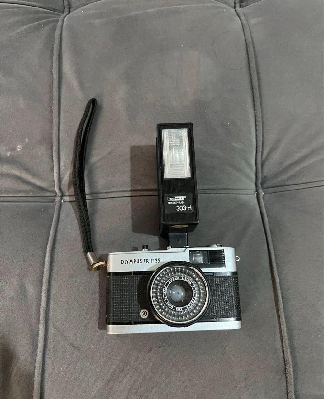 olympus trip 35 com flash - câmera 35mm analógica manual japonesa