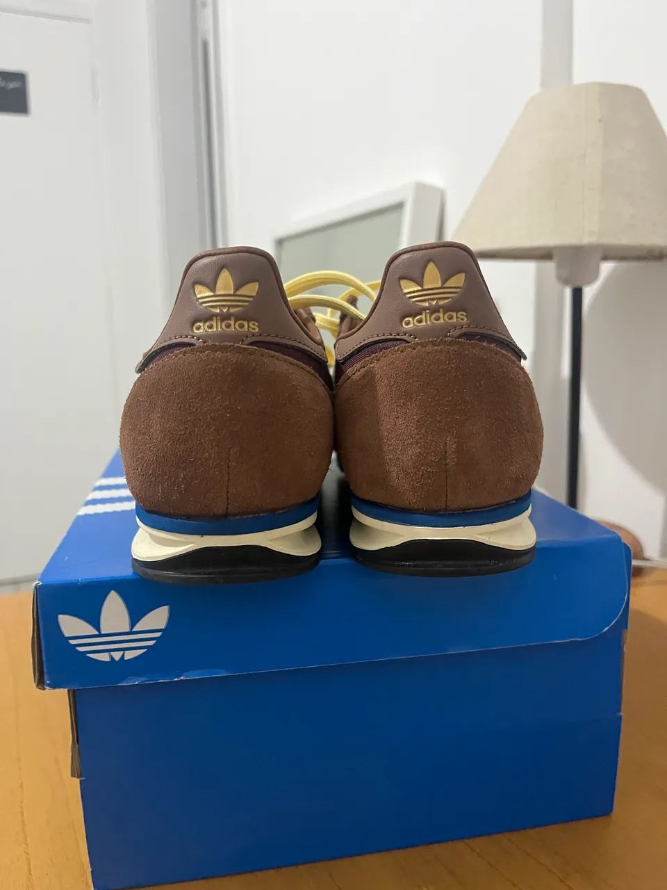 Tênis Adidas SL 72 marrom e amarelo 36 - Foto 5