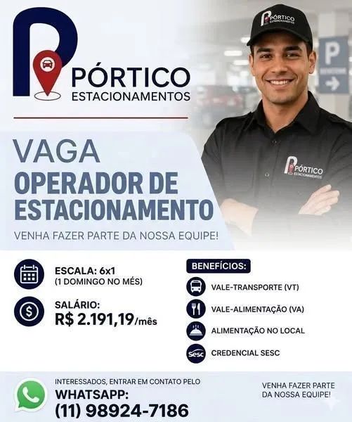 VAGAS DE EMPREGO ABERTA 