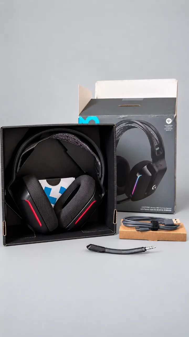 Headset Logitech G733 Wireless RGB + caixa e acessórios - Foto 3
