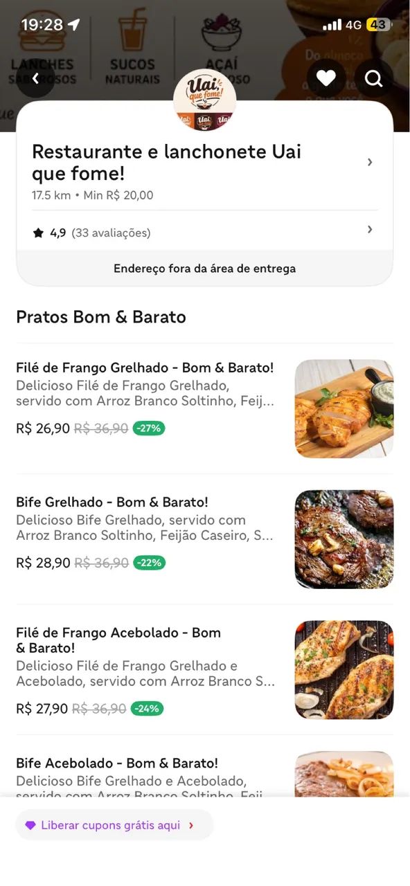 RESTAURANTE E LANCHONETE UAI QUE FOME ! - Foto 2