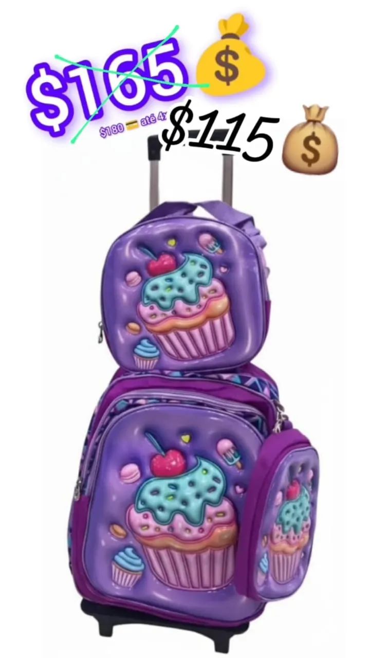 Trio Mochila Carrinho Nvs