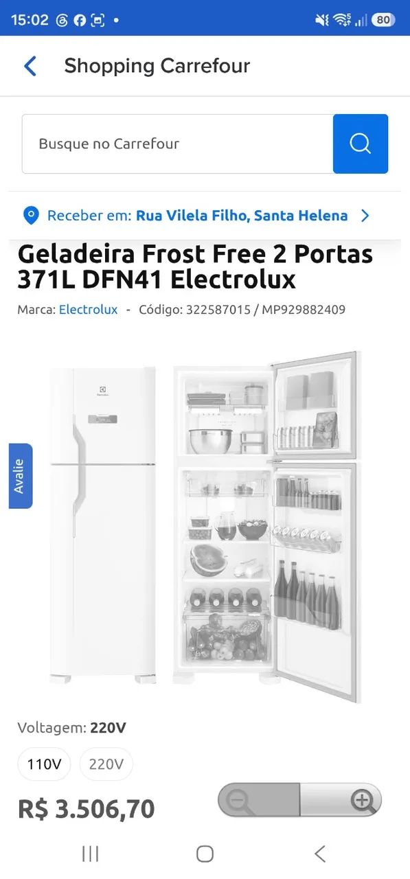 Geladeira Electrolux 