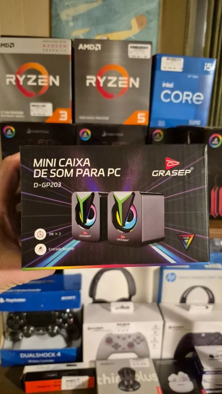 Caixinha de som LED PC notebook TV nova, lacrada!