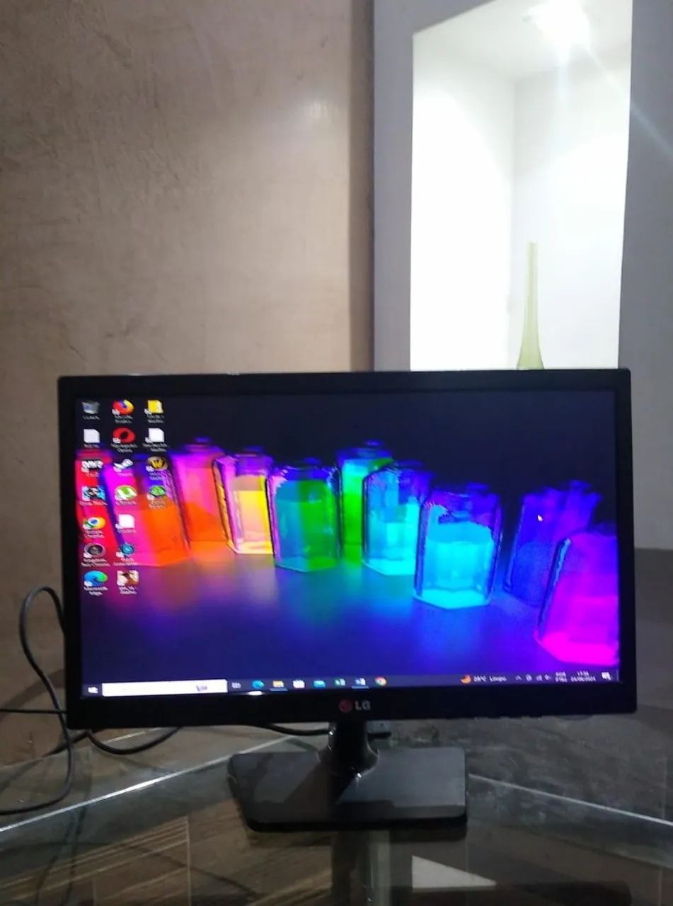 Monitor LED 20 polegadas da LG com adaptador HDMI. Parcelo no cartão  - Foto 5