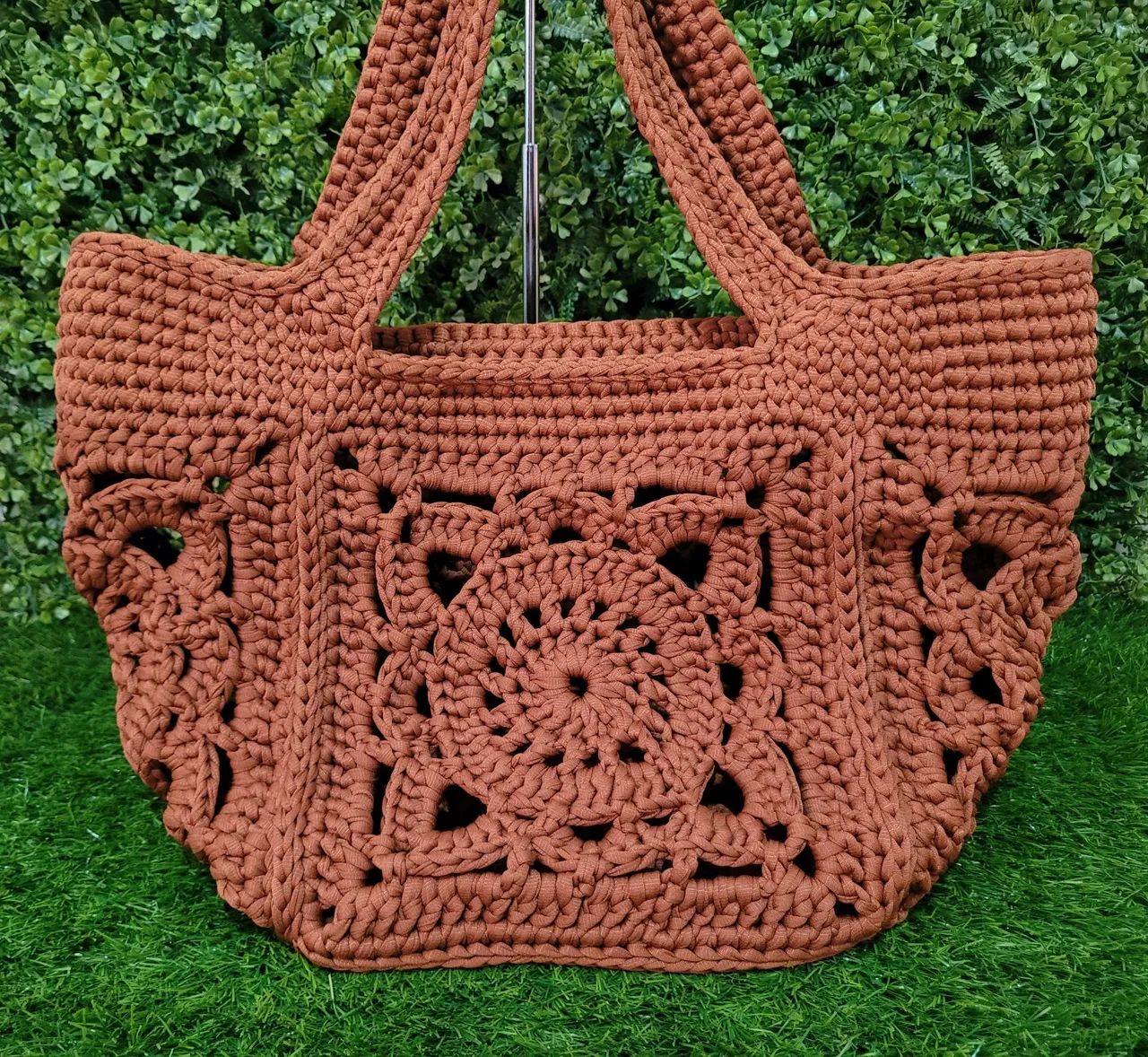 Bolsa de praia artesanal em croche - Foto 2