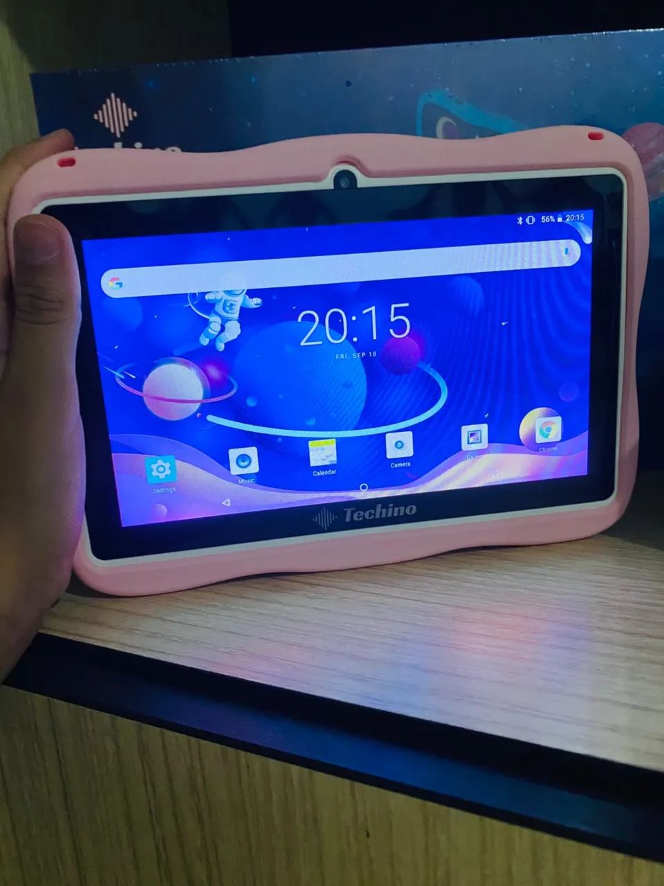Tablet Infantil Techino 64GB Android Wi-Fi + Acessórios - Novo na Caixa Rosa - Foto 3
