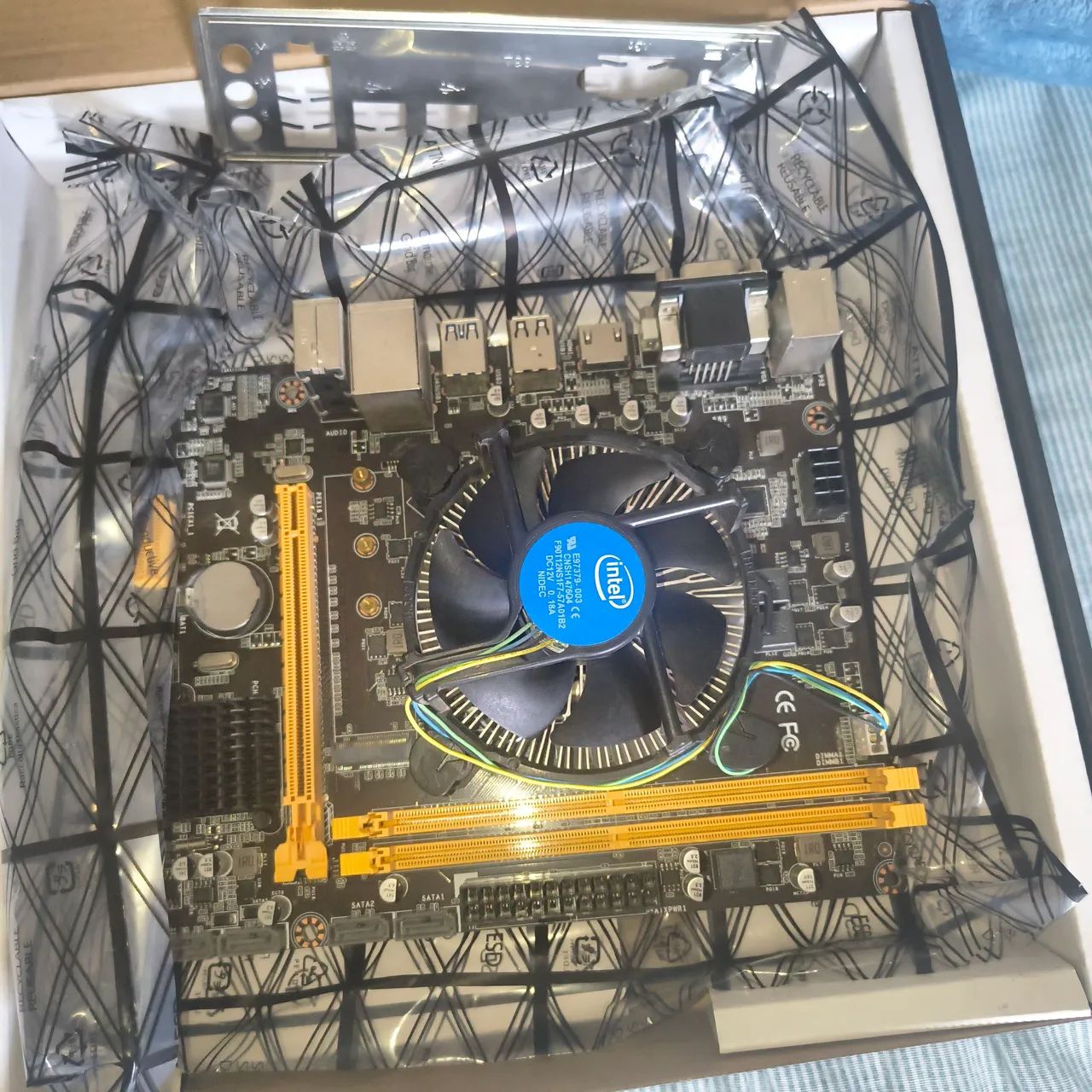 Placa mãe e processador usado