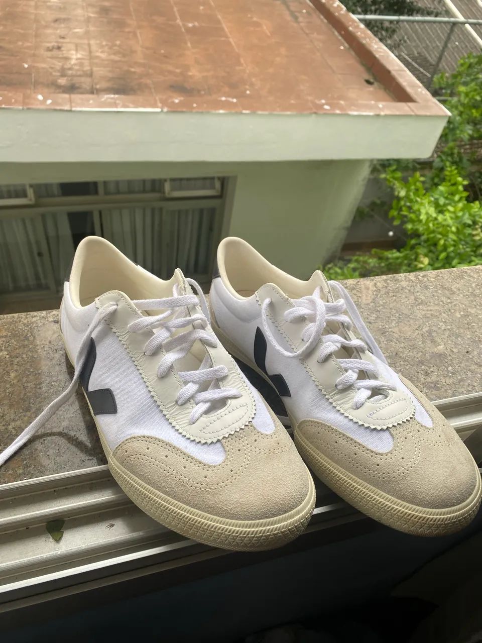 Tênis Veja Original Branco e Preto Camurça - Tam 43 - Foto 4