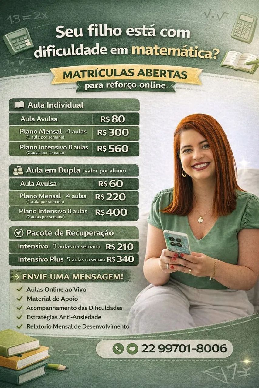 Aula de reforço de matemática  - Foto 3